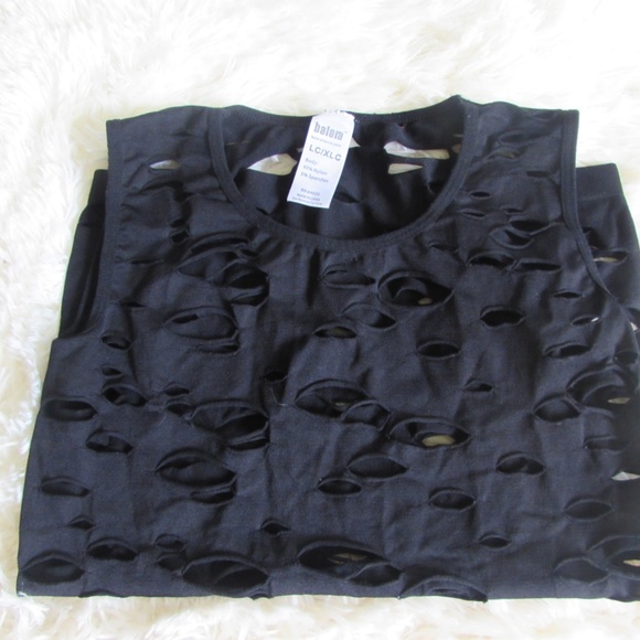 Black distressed shirt - Picture 4 of 5